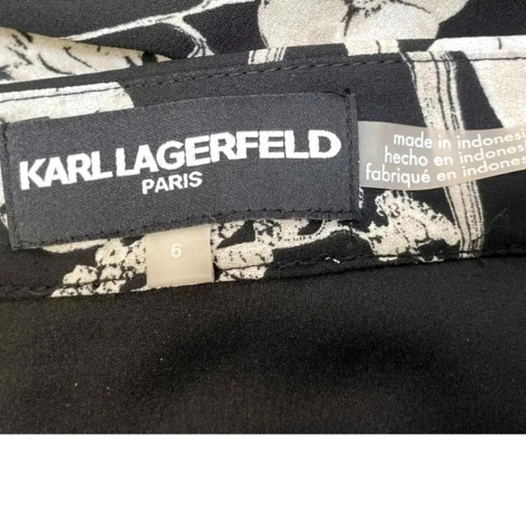 KARL LAGERFELD FLORAL EMBROIDERY TIERED SKIRT SIZE 6 - Picture 7 of 8